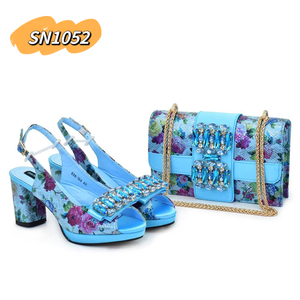 Zapatos Magenta con Bolso a Juego, Zapatos para Fiesta <span class=keywords><strong>de</strong></span> Boda Nigeriana 2019 en Oferta, Zapatos y Bolso a Precio Económico - Product Image 4