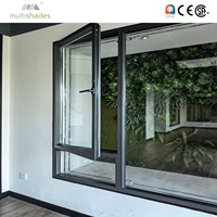 Fenêtres en aluminium à double vitrage insonorisées et isolées thermiquement, style moderne, économie d'énergie, anti-ouragan, à bascule et à rotation, fenêtre minimaliste
