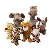 Porte-clés en peluche de dessin animé en gros, pendentifs animaux de la forêt et de la jungle, porte-clés animaux pour sac à dos, jouet en peluche