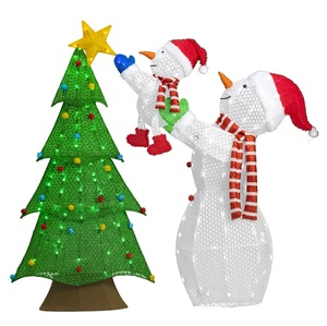2020 60IN 105L 3D boneco de neve e árvore de natal <span class=keywords><strong>com</strong></span> motivo de boneco de neve luz para decoração de casa - Product Image 1