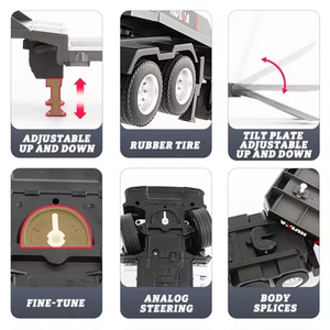 SJY-1522 Camion Remorque RC 1:18 Télécommandé Simulation Ingénierie 2.4Ghz 9 Canaux Camion Benne Plate RC Jouets Excavateur pour Garçons - Product Image 3