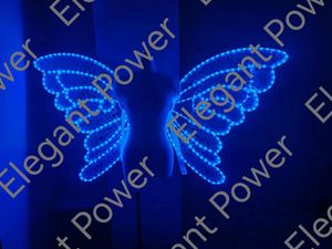 Led Mirror Butterfly Fairy Big <strong>Wings</strong> Jumpsuit Show Cosplay Silver Costume Gold <strong>Suit</strong> Stage Performance Talent for Adult - Product Image 3