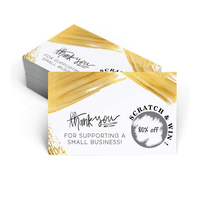 Cartes à gratter personnalisées en gros avec impression couleur intégrale, cartes de réduction à gratter, cartes à gratter et à gagner