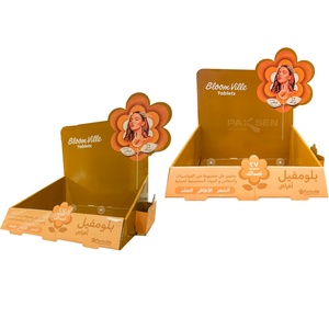 Custom Drug Store Point of Sale <b>Supplements</b> Tabletop Corrugated Cardboard Counter Display Stand for Medicine - Product Image 5