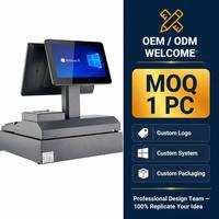 Caja Registradora POS al por Mayor, Pantalla Táctil Todo en Uno de 15.6 Pulgadas, Android 10 con Sistema Operativo Dual, Logotipo/Sistema/Diseño Personalizado OEM, MOQ 1 Unidad