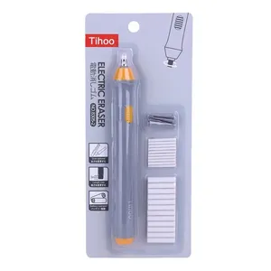 Tenwin 8302 Suministros para estudiantes Borrador de lápiz eléctrico con batería usado conveniente Hecho de plástico duradero