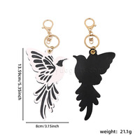 Porte-clés Charme Faux Cuir Nuisette Mignonne, Pendentif Floral pour Sac, Ornement Décoratif, Accessoire de Sac à Main, Cadeau pour Femmes et Filles