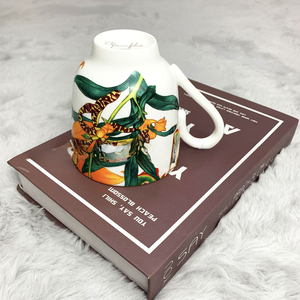 Bone China <b>Ceramic</b> <b>Mug</b> Tropical Rainforest Series Eco-Friendly Hand Grip Office Creative Personalized Breakfast Coffee Cup - Product Image 6