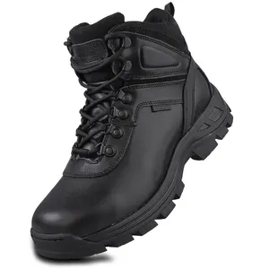 high quality 2024 wholesale men's leather non-slip waterproof snow boots comfortable hiking Hunting boots