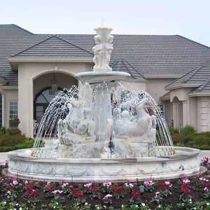 <span class=keywords><strong>Fontana</strong></span> d'Acqua in Marmo Naturale con Scultura <span class=keywords><strong>da</strong></span> <span class=keywords><strong>Giardino</strong></span> per Esterni in Vendita - Product Image 1