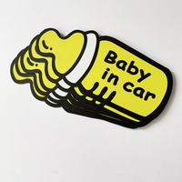 Stiker Dekoratif Pengemudi Baru Kustom, Stiker Magnet Mobil Cetak UV untuk Bumper Mobil, Tanda 'Bayi di Dalam'