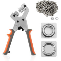 10.5mm Mini manuel Dotter oeillet-perforateur presse à main poinçon outil x-display tissu pince 1pc + 300pc œillet