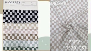 Hot Sale PI COTTEX Breathable Lightweight Polyester Jacquard Mosaic Imported Fabric for Women's Ethnic Wear Dress Kurtis Export - Product Image 4
