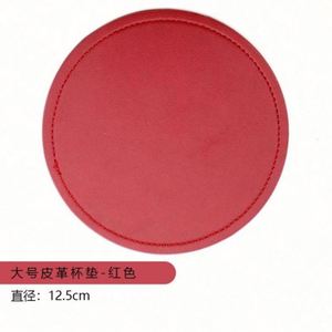 Tapis de tasse à café à impression personnalisée avec logo Vente en gros Sous-verre en cuir PU vierge pour boissons Cadeau promotionnel - Product Image 6