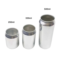 Offre Spéciale 250ml 330ml 500ml Bouteille monobloc en aluminium trapu standard mince avec couvercle #200 #202 pour boissons boissons