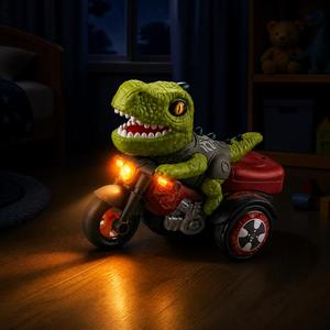 Jouet moto dinosaure <span class=keywords><strong>T</strong></span>-<span class=keywords><strong>Rex</strong></span> à succès avec lumière et son, rotation à 360°, pour garçons et filles, cadeau d'anniversaire - Product Image 5