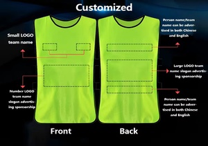 Custom Polyester Voetbal Sport Training Slabbetjes Ademend Voetbalvest Voetbal Training Vest Goedkope Voetbal Slabbetjes - Product Image 5