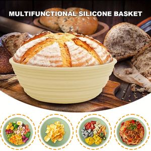Custom Baking Supplies Collapsible Sourdough Proofing <b>Basket</b> Kit <b>Foldable</b> Silicone Bread Proofing <b>Basket</b> Set for Sourdough - Product Image 3