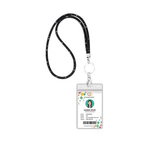 Wholesale reinforced pull <b>buckle</b> black fishing net lanyard with ID card holder, mobile phone anti-loss strap, padding keychain - Product Image 5