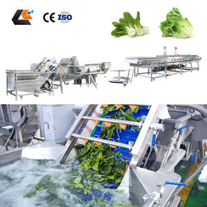 Máquina lavadora de cebolla y frutas de 1000 kg/h, cortadora de repollo para ensaladas, máquina para hacer ensaladas de uso pesado, para bebé, espinacas y línea de envasado - Product Image 4