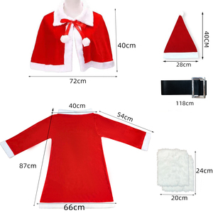 Nouveau Vêtement <span class=keywords><strong>de</strong></span> Père Noël Adulte en Velours Complet avec Chapeau et Barbe | Stock Prêt, Vente en Gros à Partir <span class=keywords><strong>de</strong></span> 50 Lots - Product Image 5