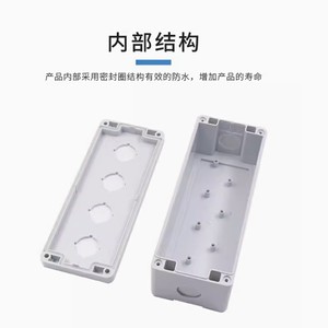 CNTD Changde CBX Boîtier de bouton-poussoir 4 trous NPH1-10 20 30 Interrupteur d'arrêt d'urgence étanche en plastique épaissi Niveau IP67 22mm - Product Image 6