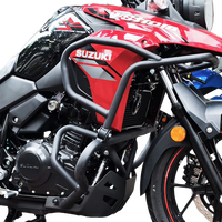 Nouvelle barre de protection intégrale en acier/métal TORST pour moto Suzuki DL250 (route/tout-terrain) – Protection renforcée noire – Garantie 1 an