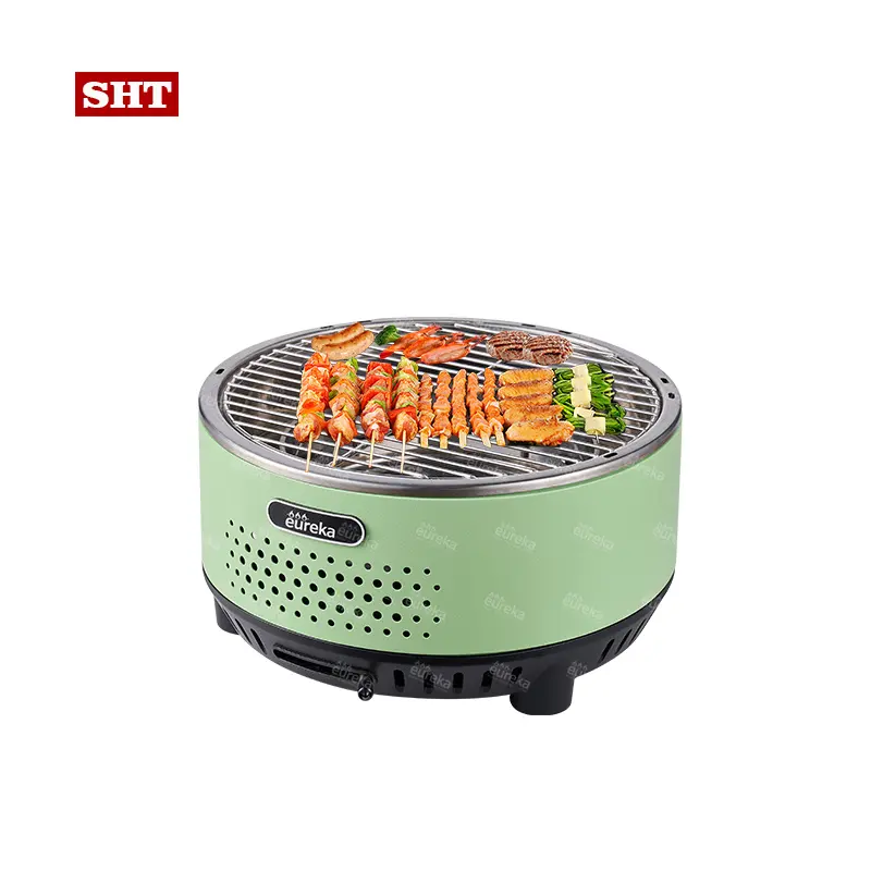 Roestvrijstalen Antiaanbaklaag Mini Rundvlees Grillmachine Barbecue Houtskool Barbecue Machine Pellet Grill