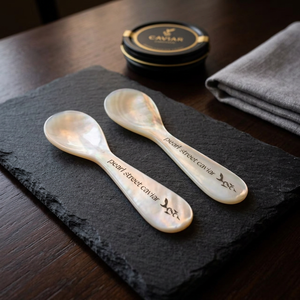 Custom Logo Engraved HUONG DANG High Quality Eco-Friendly Short Handle Horn Spoon Fork Set Mirror Polish Gift for Restaurants - Product Image 3