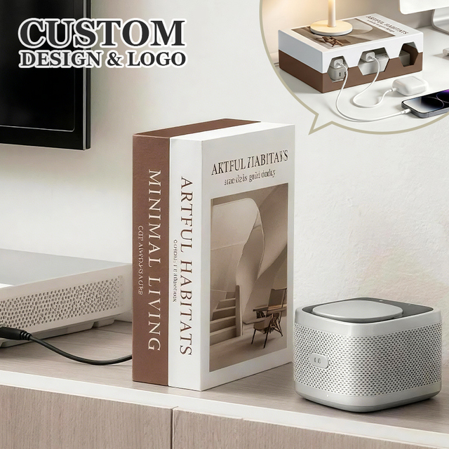 Decorative Router Box Dustproof Cord Storage Box Simulation Book WiFi Router Shelf Hider Creative Home Decor for TV Stand Decor
