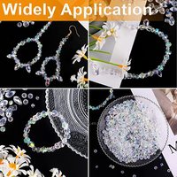 Cristal Rondelle Lumière Gemmes Lâche AB Perles Cristal Clair Perles De Verre Artisanat À Facettes Brillant Perles Bijoux DIY Collier
