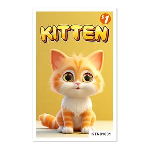 Nuevo diseño 2025 Cat Cards Pull Tab Custom Award Tamaños Colores Impresión digital Papel recubierto Custom Pull Tab Cards - Product Image 3