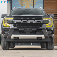Faro Láser con Luz Diurna Amarilla Ámbar para Ford Ranger Raptor Everest T9 Matrix y Placas LED DRL Ojos de Ángel
