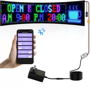 hot sale bluetooth control screen scrooling matrix panel colorful custom message advertising