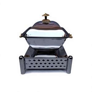 Stainless Steel 304 Luxury <b>Food</b> Grade Chafing Dish Gas Warmer Commercial Buffet <b>Server</b> for Wedding Events - Product Image 1