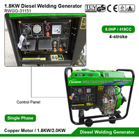 1.8KW Kleiner tragbarer Dieselmotor Power Elektrischer Schweiß maschinen generator 180A DC-Schweißer generator