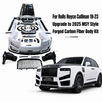 Pour Rolls Royce Cullinan 18-23, mise à niveau vers le kit carrosserie en fibre de carbone entièrement forgée style MSY 2025, capot, pare-chocs, phares