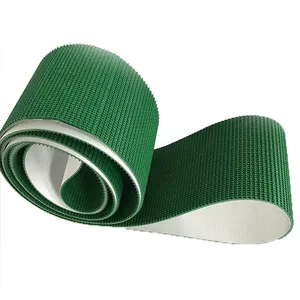 حزام ناقل للحمل الجديد من مادة كلوريد البولي فينيل بنمط أخضر مضاد للتآكل ومقاوم للزيت لنظام ناقل الحزام