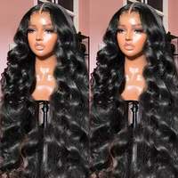 Perruques Lace Front 13x6 en cheveux naturels brésiliens, pré-épilées, avec closure en dentelle HD, pour femmes noires, fournisseurs