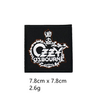 Patch Bordir Band Rock Hitam untuk Ditempel di Pakaian, Jaket, Jeans & Celana