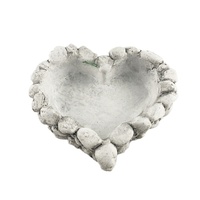 Vente en gros de plantes succulentes artificielles écologiques en forme de cœur, pot en pierre classique, pot en ciment pour jardin, pot à fleurs pour sol