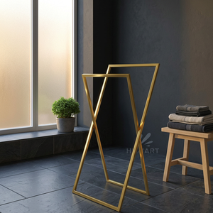 Toallero Plegable Minimalista de 30 Pulgadas, Soporte para Toallas de Baño Independiente con Acabado Pintado - Product Image 6