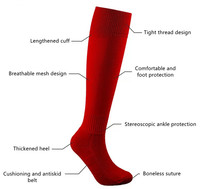 Chaussettes de football respirantes et écologiques pour jeunes avec logo personnalisé, chaussettes de sport à compression hautes jusqu'au genou