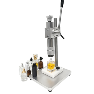 Machine de capsulage manuelle pneumatique de table pour bouteilles et flacons en aluminium et plastique, avec fonction de sertissage de verre et de scellage de bouchons - Product Image 6
