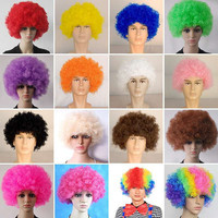 Ventes directes d'usine Afro tresse perruque bal masqué habiller les fans cheveux drôle drôle Clown coloré tresse perruques