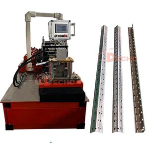 Macchina per la formatura di arcarecci a forma di V ad angolo di <span class=keywords><strong>ferro</strong></span> ad alta velocità con taglio e punzonatura di tracciamento - Product Image 5