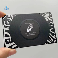 Tarjeta de Visita Metálica Negra Mate NFC Grande