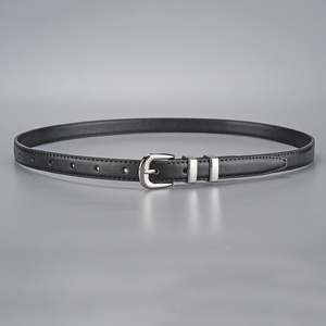 <span class=keywords><strong>Ceinture</strong></span> en cuir véritable pour femmes, <span class=keywords><strong>ceinture</strong></span> fine décorative haut de gamme pour femmes avec boucle en alliage <span class=keywords><strong>argent</strong></span>é pour jeans <span class=keywords><strong>et</strong></span> costumes - Product Image 6