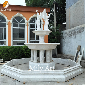 <span class=keywords><strong>Fontaine</strong></span> <span class=keywords><strong>d</strong></span>'<span class=keywords><strong>eau</strong></span> extérieure <span class=keywords><strong>d</strong></span>'ange de marbre de <span class=keywords><strong>d</strong></span>écoration de jardin de château à vendre - Product Image 6