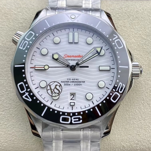 นาฬิกาดำน้ำคุณภาพดีที่สุด ระดับหรูหรา ขนาด 42 มม. ระบบจักรกลกันน้ำ VS Factory 8800 Movement ขอบเซรามิกสีดำ หน้าปัดสีขาว สำหรับดำน้ำลึก 300 เมตร - Product Image 1